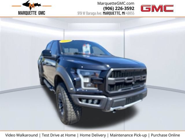 2020 Ford F-150 Raptor in Black — front three-quarter view