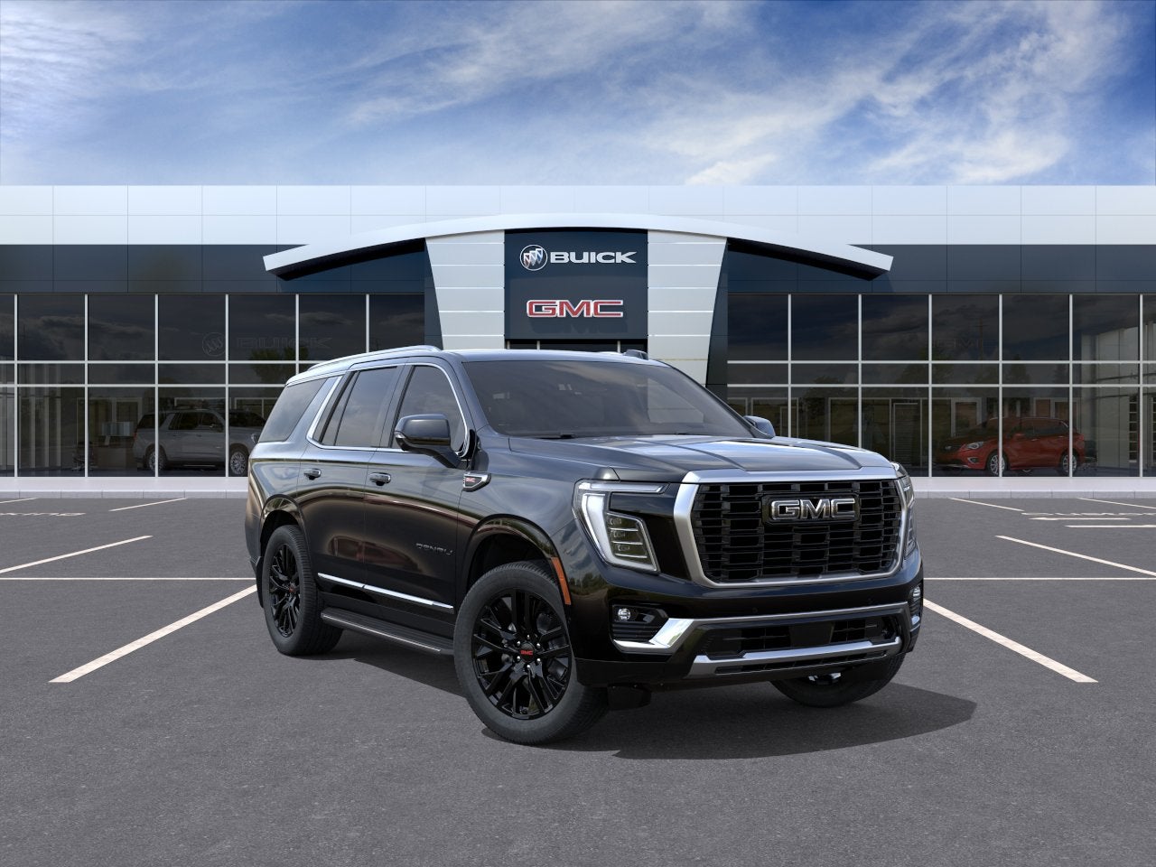 2026 GMC Yukon Denali in Onyx Black — front three-quarter view