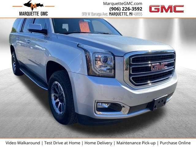 2016 GMC Yukon XL SLT in Quicksilver Metallic — front three-quarter view