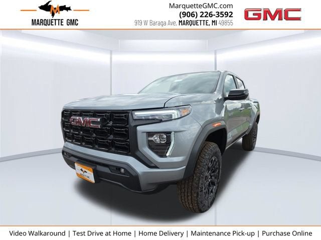 2026 GMC Canyon Elevation in Sterling Metallic — front three-quarter view