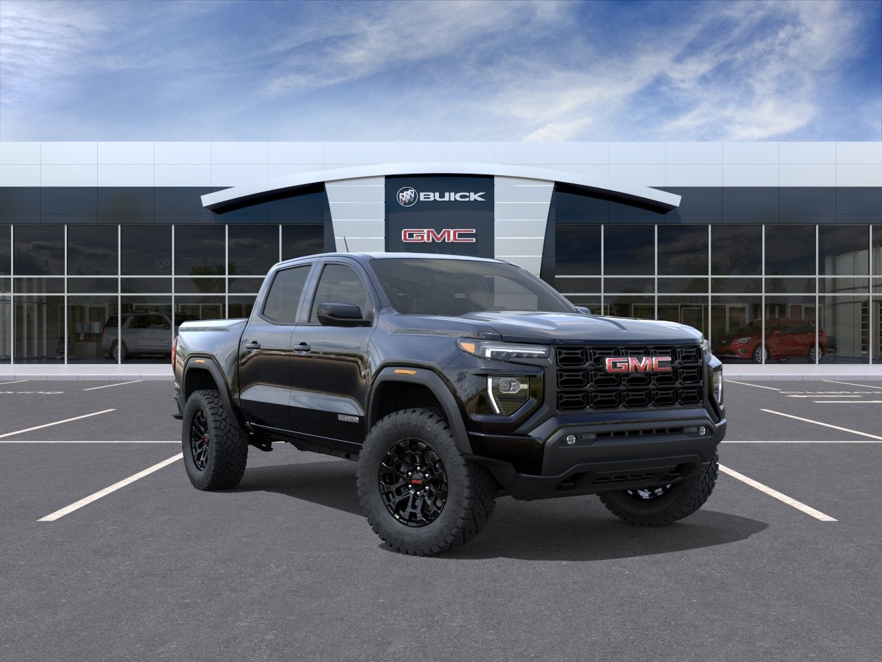 2026 GMC Canyon Elevation in Onyx Black — front three-quarter view