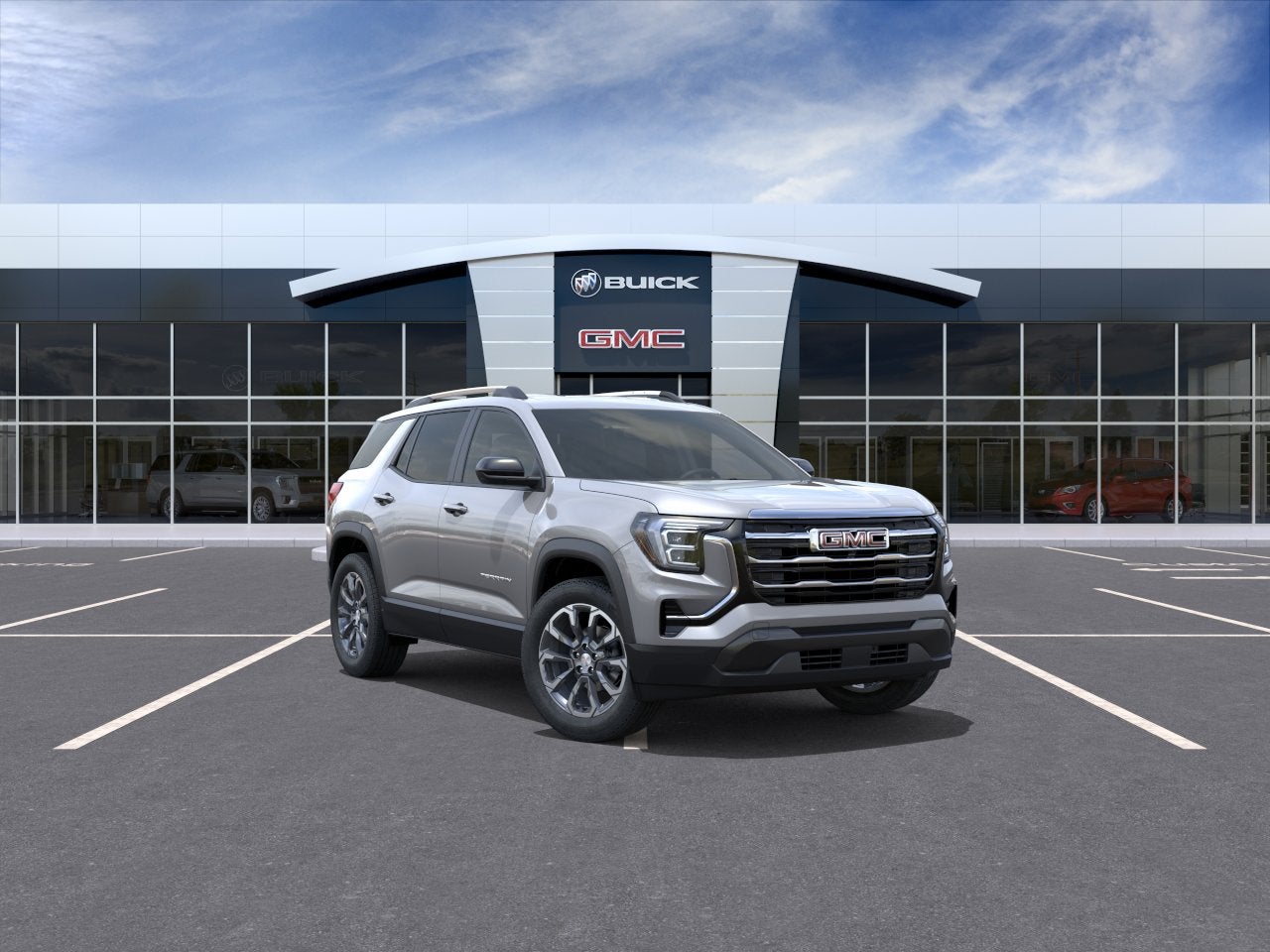 2027 GMC Terrain AWD Elevation in Sterling Metallic — front three-quarter view