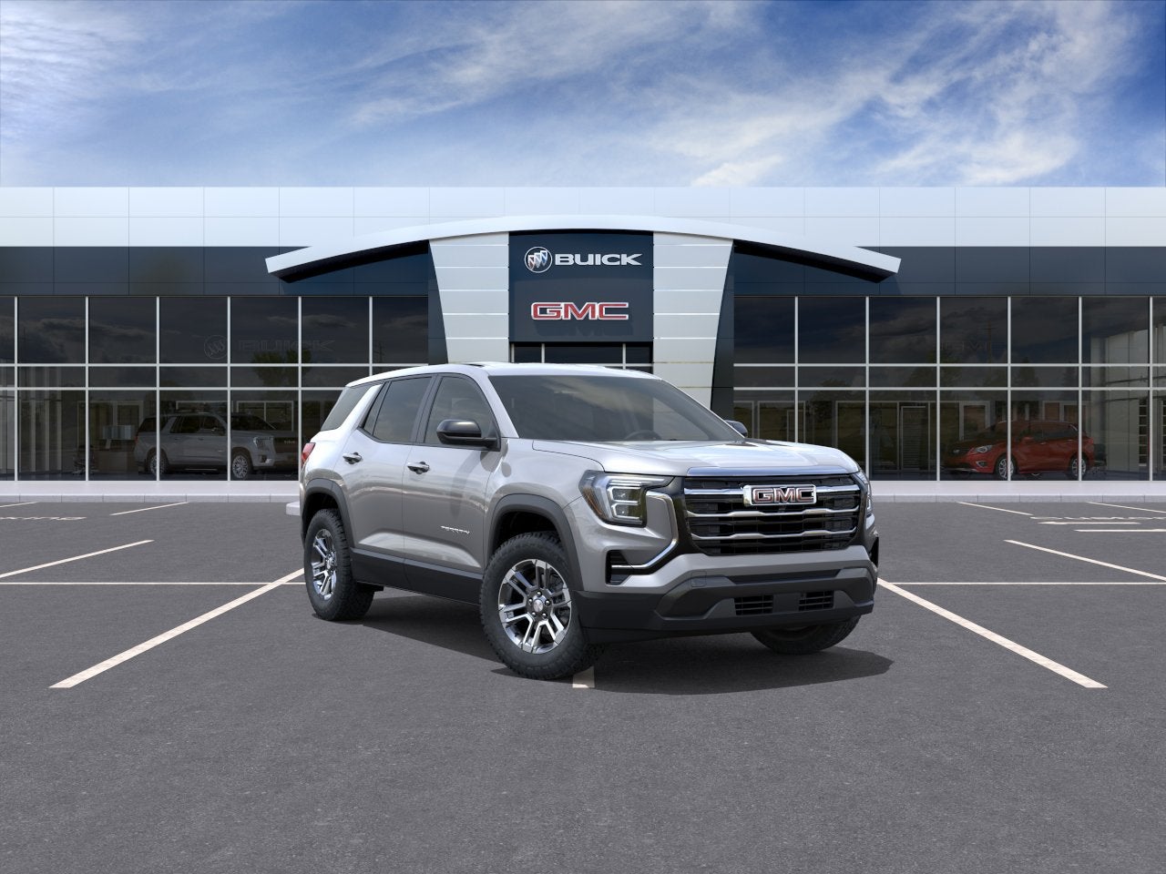 2027 GMC Terrain AWD Elevation in Sterling Metallic — front three-quarter view
