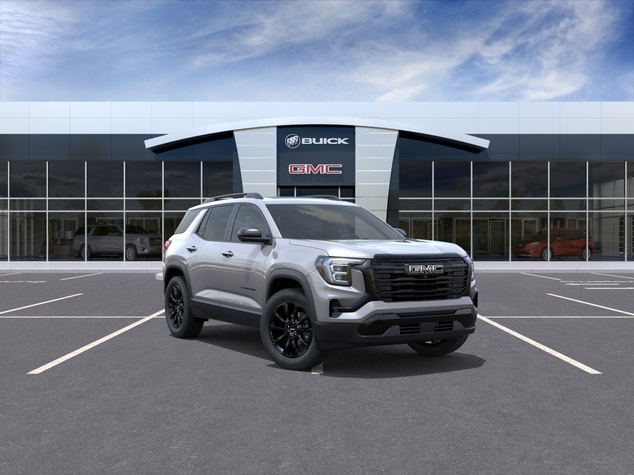 2027 GMC Terrain AWD Elevation in Sterling Metallic — front three-quarter view